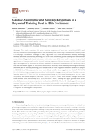 Cardiac Autonomic and Salivary Responses to a Repeated Training Bout in Elite Swimmers