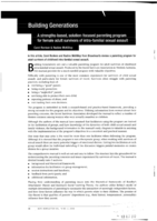Building Generations: A strengths-based, solution-focussed parenting program for female adult survivors of intra-familial sexual assault
