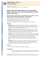 Genetic and environmental influences on the co-morbidity between depression, panic disorder, agoraphobia, and social phobia: a twin study