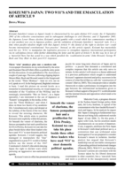 Koizumi's Japan: Two 9/11s and the Emasculation of Article 9