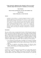 Using constructive alignment in the redesign of a first year teacher education subject that incorporates community service learning
