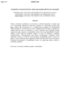 Sustainable Assessment Practices: Improving marketing effectiveness and quality