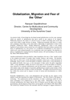 Globalization, Migration and Fear of the 'Other'