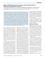 Effects of Multiday Exposure to Ozone on Airway Inflammation as Determined Using Sputum Induction