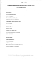 Organisational Outcomes of Training and Communication for Knowledge Workers
