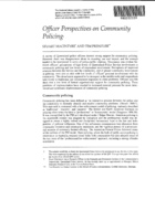 Officer perspectives on community policing