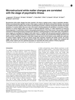 Microstructural white matter changes are correlated with the stage of psychiatric illness