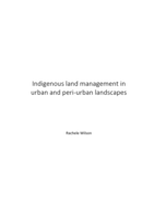Indigenous land management in urban and peri-urban landscapes