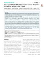 Visuospatial tasks affect locomotor control more than nonspatial tasks in older people