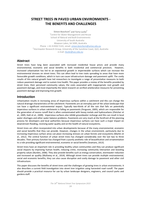 Street Trees in Paved Urban Environments: The Benefits and Challenges