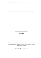 Digital Spectre: New Media Strategies for Imaging Nature