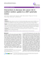 Interventions to decrease skin cancer risk in outdoor workers: Update to a 2007 systematic review