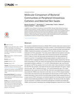 Molecular Comparison of Bacterial Communities on Peripheral Intravenous Catheters and Matched Skin Swabs