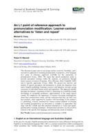 An L1 point of reference approach to pronunciation modification: Learner-centred alternatives to ‘listen and repeat’