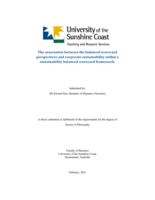 The association between the balanced scorecard perspectives and corporate sustainability within a sustainability balanced scorecard framework