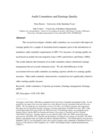 Audit committees and earnings quality