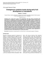Endogenous cytokinin levels during early fruit development of Macadamia