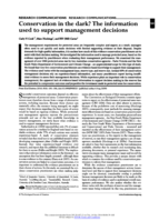 Conservation in the dark? The information used to support decisions