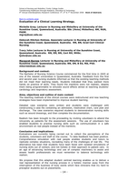 Evaluation of a clinical nursing strategy