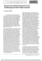 Beyond the global financial crisis: challenging the new right agenda
