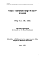 Social capital and export ready clusters