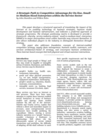 A Strategic Path to Competitive Advantage for On-line, Small to-Medium-Sized Enterprises within the Service Sector