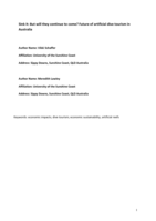 Sink It: But Will They Continue to Come?: Future of Artificial Dive Tourism in Australia