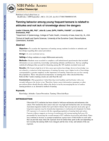 Tanning behaviour among young frequent tanners is related to attitudes and not lack of knowledge about the dangers