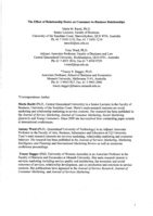 The Effect of Relationship Desire on Consumer-to-Business Relationships