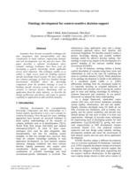 Ontology development for context-sensitive decision support