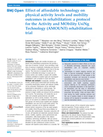 Effect of affordable technology on physical activity levels and mobility outcomes in rehabilitation: a protocol for the Activity and MObility UsiNg Technology (AMOUNT) rehabilitation trial