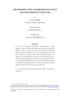 The Diversification and Performance of Self-Managed Superannuation Funds