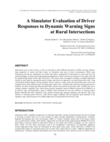 A simulator evaluation of driver responses to dynamic warning signs at rural intersections