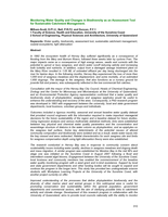Monitoring Water Quality and Changes in Biodiversity as an Assessment Tool for Sustainable Catchment Management