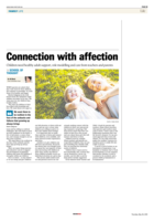 Connection with affection: Children need healthy adult support, role modelling and care from teachers and parents