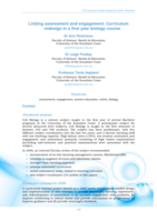 Linking assessment and engagement: Curriculum redesign in a first year biology course