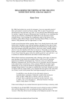 Ideas behind the writing of the creative nonfiction novel Strange Objects