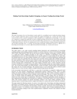 Making Tacit Knowledge Explicit: Designing An Export Trading Knowledge Portal