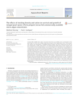 The effects of stocking density and ration on survival and growth of winged pearl oyster (Pteria penguin) larvae fed commercially available micro-algae concentrates