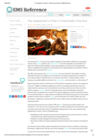 The assessment of pain in paramedic practice