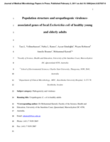 Population structure and uropathogenic virulence associated genes of faecal Escherichia coli from healthy young and elderly adults