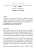 The Impact of Tenure Type on the Desire for Retirement Village Living
