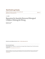 Reparation for Australia's removed Aboriginal children: defining the wrong