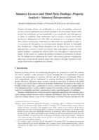 Statutory Licences and Third Party Dealings: Property Analysis v Statutory Interpretation