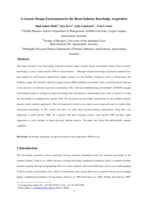 A Generic Design Environment for the Rural Industry Knowledge Acquisition