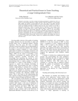 Theoretical and Practical Issues in Team Teaching a Large Undergraduate Class