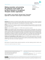 Making connections and promoting the profession: Social media use by World Federation of Occupational Therapists member organisations