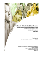 In search of the Middle School Teacher: What differentiates the middle school teacher from primary and secondary school teachers
