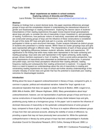 Boys' Experiences As Readers In School Contexts: Exploring Notions Of Diversity And Difference