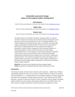 Sustainable assessment change: where are the program leaders starting from?